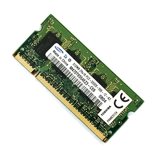 ノーブランド 〔中古〕即納 10枚セット ノート用メモリ DDR2 512MB ...