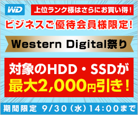 ビジネスご優待会員様対象Western Digital祭り!