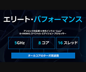 全コア動作時でも5.0GHz動作