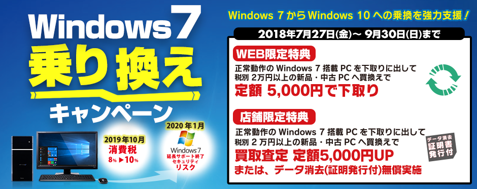 Windows7乗り換ええキャンペーン