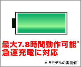 スタミナバッテリー搭載