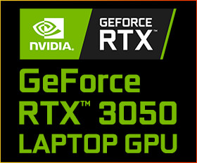 第2世代RTXアーキテクチャ採用 NVIDIA GeForce™ RTX 3050 LAPTOP GPU搭載