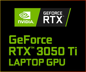 第2世代RTXアーキテクチャ採用 NVIDIA GeForce RTX™ 3050 Ti LAPTOP GPU搭載