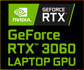第2世代RTXアーキテクチャ採用 NVIDIA® GeForce™ RTX 3060 LAPTOP　GPU搭載