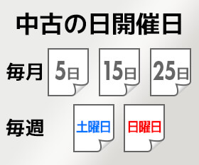 中古の日開催日