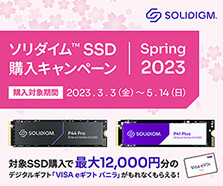 最大12,000円のVISA eギフトがもらえる！ソリダイムSSD購入キャンペーン第3弾
