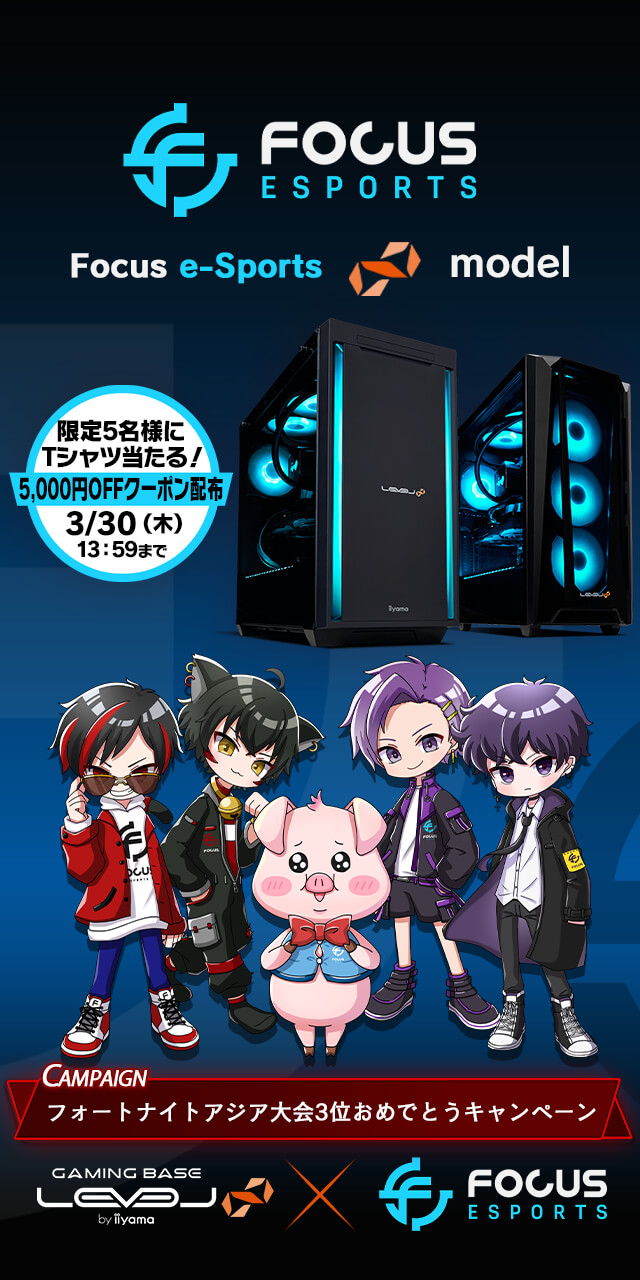 Focus e-Sports Team LEVEL∞コラボゲーミングPC