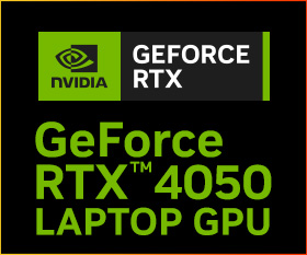 NVIDIA Ada Lovelace アーキテクチャ採用 NVIDIA® GeForce RTX™ 4050 LAPTOP GPU 搭載