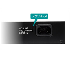 ファンレス設計のメタル筐体モデル