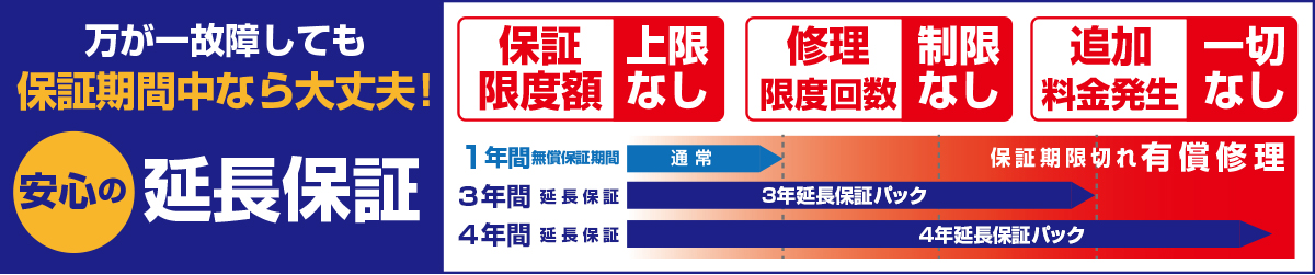 延長保証パック内容