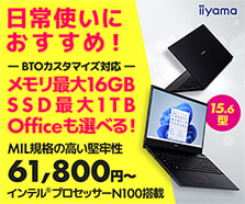 インテル® プロセッサー N100搭載 15.6型ノートパソコン