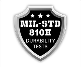 MIL-STD-810H準拠の厳しい基準をクリアした堅牢性