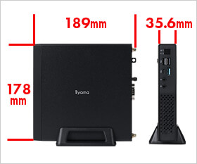 容積 約1.1L 小型な筐体