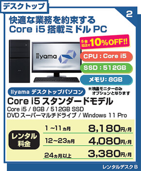 Core i5 アッパーミドルモデル