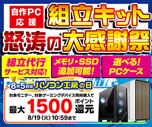 組立キット怒涛の大感謝祭
