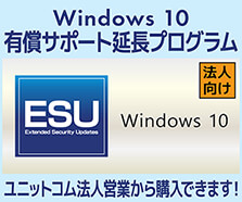 Windows 10 有償サポート延長プログラム Extended Security Updates（ESU）