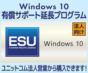 Windows 10 有償サポート延長プログラム Extended Security Updates（ESU）