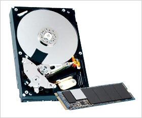 「内蔵ストレージ」はパソコンの内部に組み込まれている部品