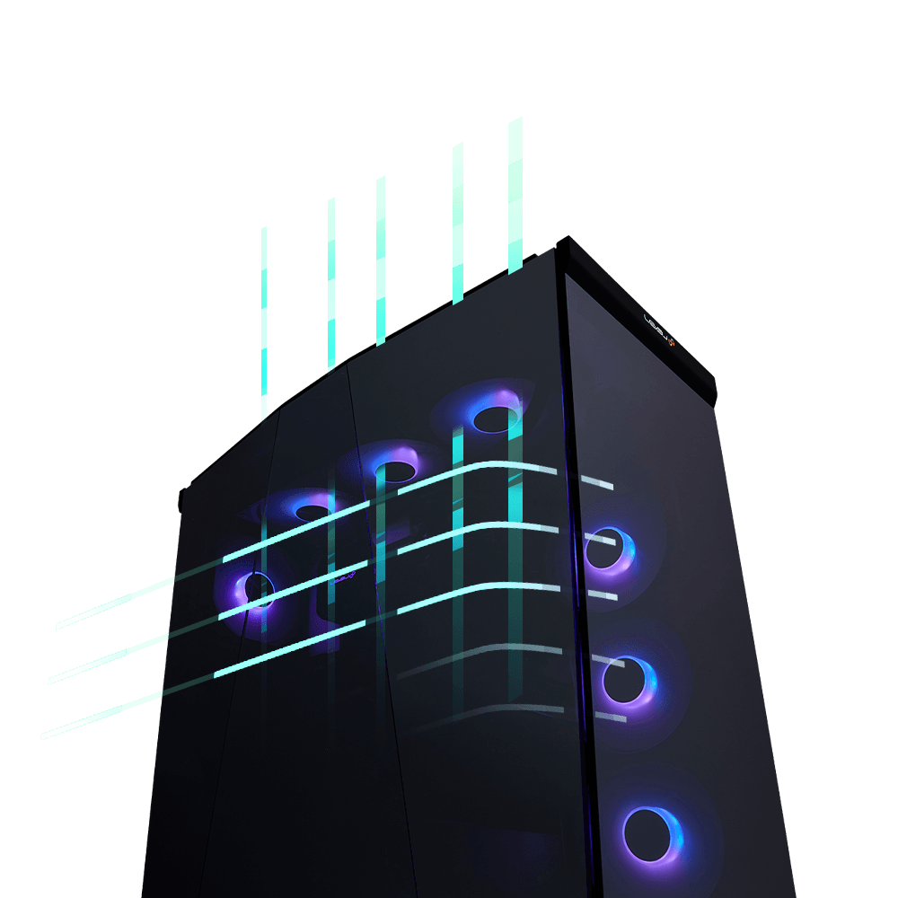 LEVEL∞ R-Class RGB Build エアフローのイメージ