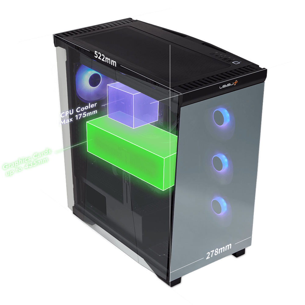 LEVEL∞ R-Class RGB Build 高さ500mm 横幅275mm 奥行530mm