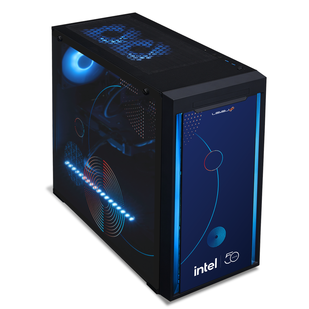 インテル株式会社50周年記念コラボゲーミングPC上面画像